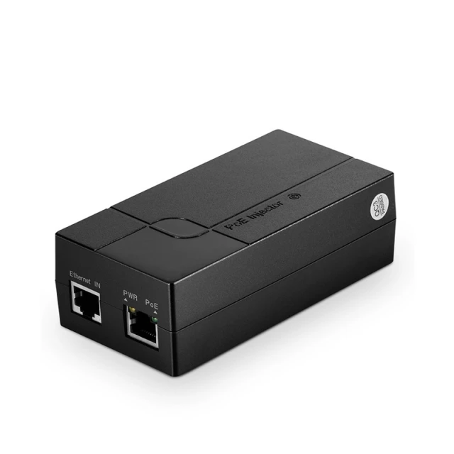 Single Port 10/100/1000M Gigabit PoE Injector, PoE Port @ 35W