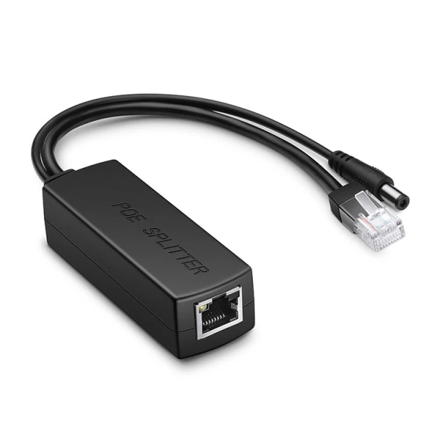 Single Port 10/100M PoE Splitter Cable with DC 12V Output, 13W