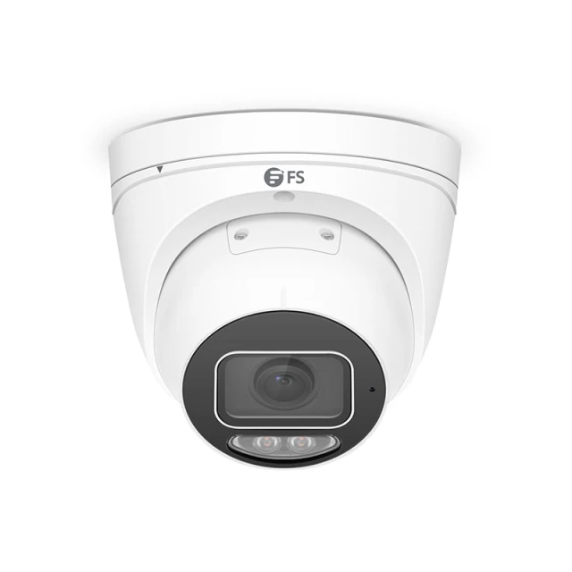 IPC501-FC-4M-T, 4MP Turret PoE Network Camera with Built-in Mic, 98ft Color Night Vision, 120dB True WDR, IP67 & IK10 Rating, 2.8mm Fixed Lens