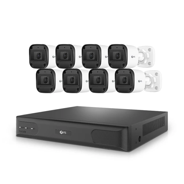 NVR812-BP-K, 8 Channel PoE Kit with 8Pcs 2MP Bullet Cameras (Network Cables and HDD Not Included)