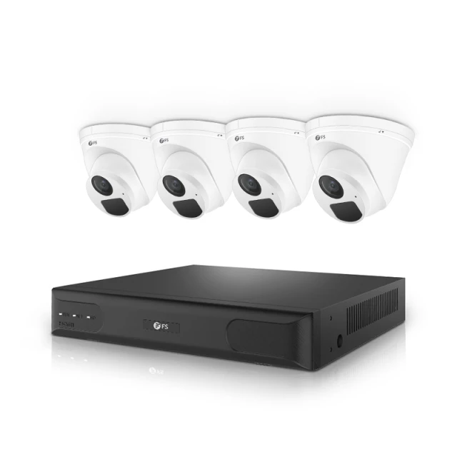 NVR815-TP-K, 8 Channel PoE Kit with 4Pcs 5MP Turret Cameras (Network Cables and HDD Not Included)