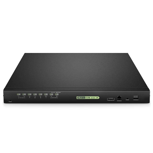 8-Port Cat5 1U Rack-Mount KVM Over IP Switch, 8 x RJ45 to VGA Interface Modules Included