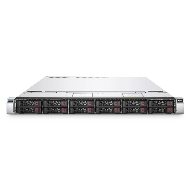 RS6140-V2, 1U Rackmount Server, Dual Intel® Xeon® Scalable Processors, 4 x 16GB DRAM, 2 x 2.5" Hot-swap SAS HDD Drive Bays, 4 x RJ45 10GbE Ports, 1200W Redundant