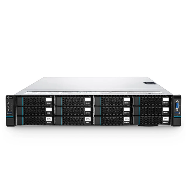 RS5230, 2U Rack Server, 2 x Intel® Xeon® Scalable Processors, 4 x 16GB of Memory, 4 x 3.5' Hot-swap SATA Drive Bays, 2 x RJ45 1GbE Ports, 550W Redundant