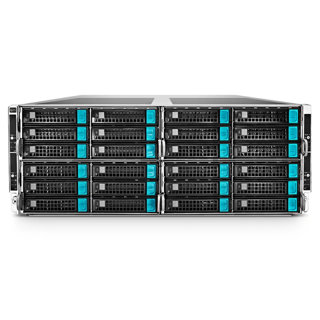 NS7440, 4U High-Density Server, 8 x Intel® Xeon® Scalable Processors, 16 x 32GB of Memory, 20 x 3.5''/2.5'' Hot-swap SAS/SATA/NVMe Drive Bays, 8 x RJ45 1GbE Ports, 1200W Redundant