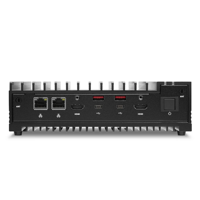 ES1010-V3, Fanless Embedded Rackmount Server, Single FCBGA-1744 Intel® Celeron® Processor 7305E, 1 x 8GB DRAM, 1 x M.2 NVMe/SATA Drive Bays, 2 x RJ45 2.5GbE Ports, 84W Redundant