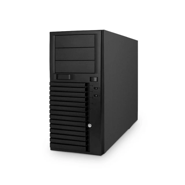 Customized TS1610, 6U Tower Server, Up to 4x 64GB of Memory, 4 x 3.5''/2.5'' Hot-swap SAS/SATA Drive Bays, 2 x RJ45 1GbE Ports, 550W Redundant