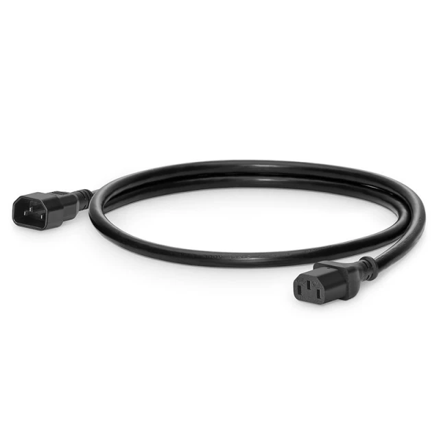 4ft (1.2m) IEC60320 C14 to IEC60320 C13 14AWG 250V/15A Power Extension Cord, Black