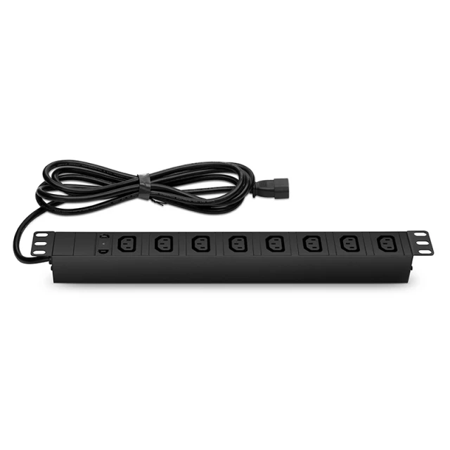 1.2kW Single-Phase 10A/120V Basic PDU, (8) C13 Outlets, IEC320 C14 Plug, 10ft Cord, 1U Rack-Mount