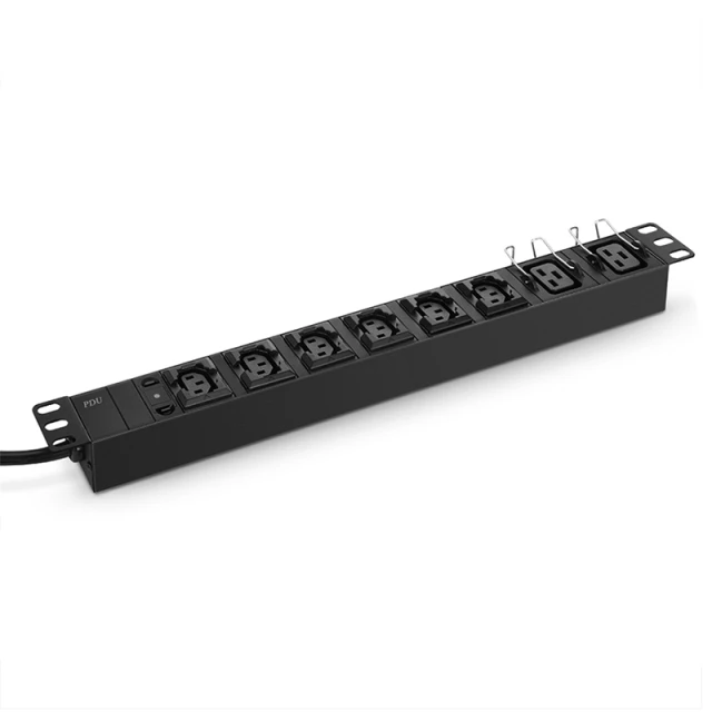 3.68kW Single-Phase 16A/120V Basic PDU, (6) C13 & (2) C19 Outlets, IEC320 C20 Plug, 10ft Cord, 1U Rack-Mount