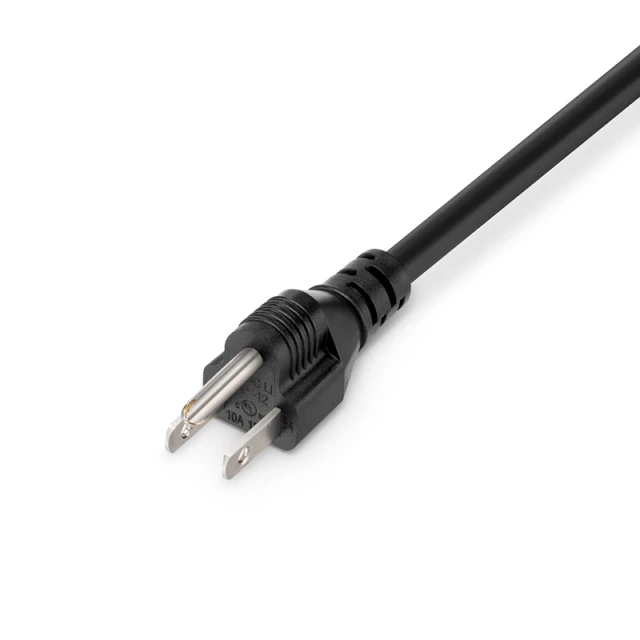 6 ft (1.8 m) NEMA 5-15P to IEC320 C5 18AWG 125V/7A Power Cord, Black