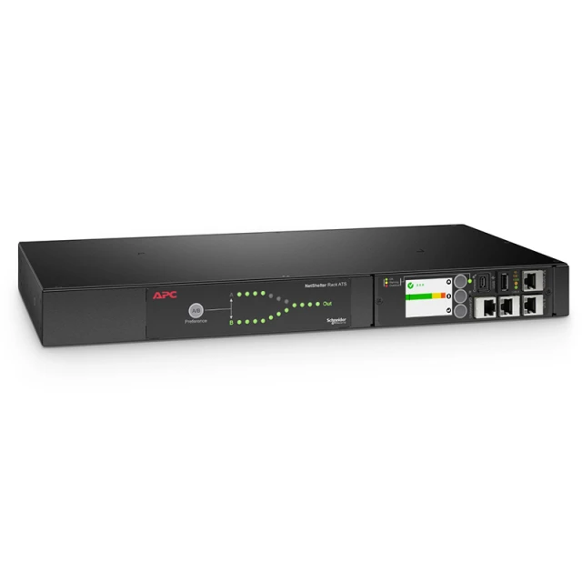 APC® NetShelter Rack Automatic Transfer Switch, 1U, 15A, 100/120V, 2 5-15 IN, 10 5-15R OUT