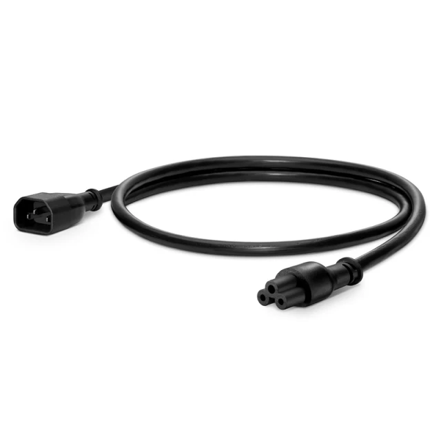 6ft (1.8m) IEC320 C14 to IEC320 C5 18AWG 250V/2.5A Power Cord, Black