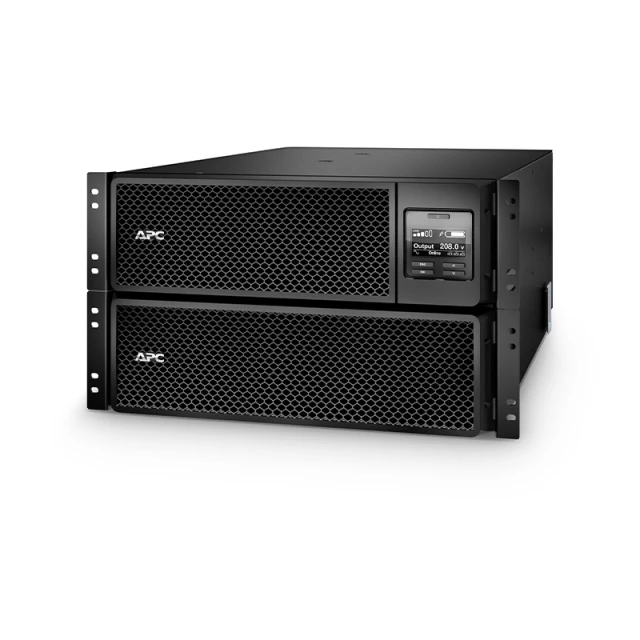 APC® Smart-UPS On-Line 10000VA/10000W Rackmount 6U UPS, 6x C13+4x C19 IEC Outlets, Network Card+SmartSlot and 1 Backup Battery Included