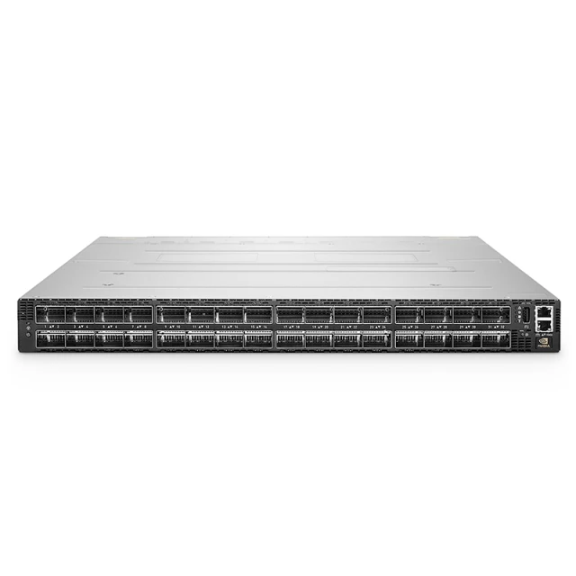 MQM9700-NS2F, NVIDIA® 64-Port NDR 400G InfiniBand Data Center Switch, 32 OSFP Ports, Managed, x86 Dual Core, NVIDIA Quantum™-2 Chip, P2C Airflow