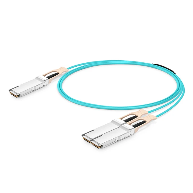 Customized 200G QSFP56 to 2 x 100G QSFP56 Active Optical Breakout Cable