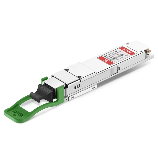 Customized 400GBASE-XDR4 QSFP112 PAM4 1310nm 2km DOM MPO-12/APC SMF Optical Transceiver Module, Breakout to 4 x 100G-FR