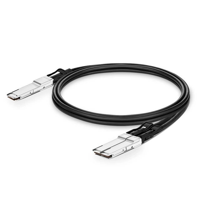 1m (3ft) Generic Compatible 200G QSFP-DD to 2 x 100G QSFP28 Passive Direct Attach Copper Breakout Cable