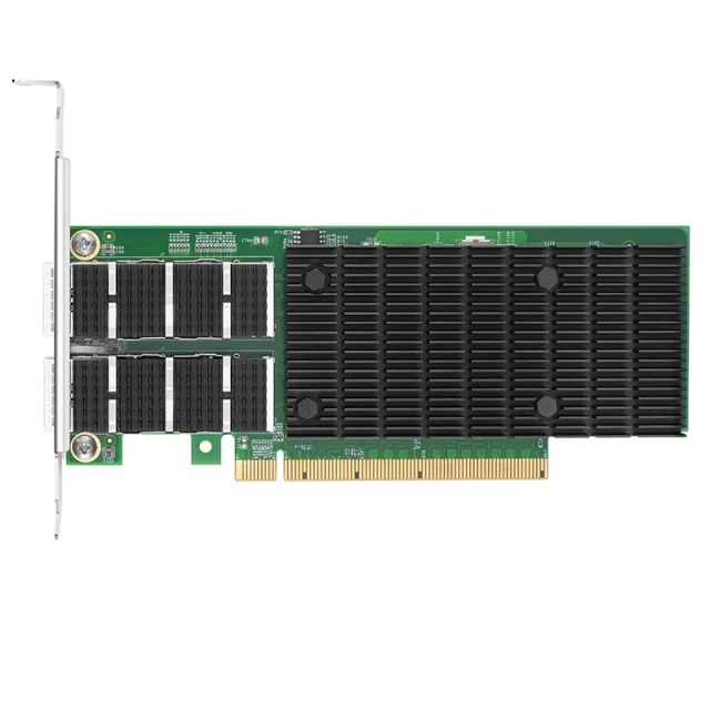 Intel E810-CAM2 Based Ethernet Network Interface Card, 100G Dual-Port QSFP28, PCIe 4.0 x 16, Comparable to Intel E810-CQDA2, Full Height&Low Profile
