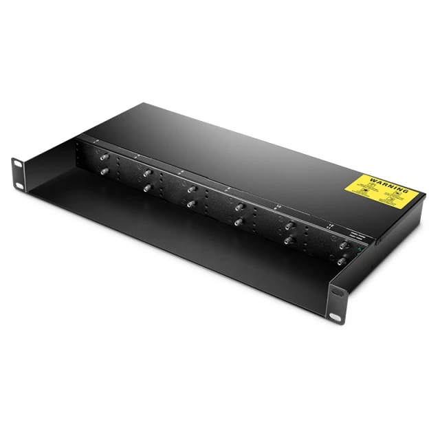Châssis Mini Media Converter 12 emplacements 10/100M et 10/100/1000M, montage en rack 1U, double alimentation AC 220V